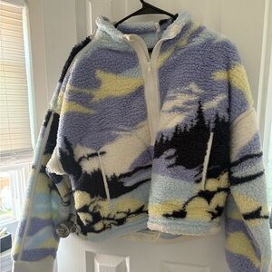 SO Fleece Jacket in Blue and Cream